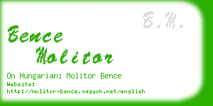 bence molitor business card